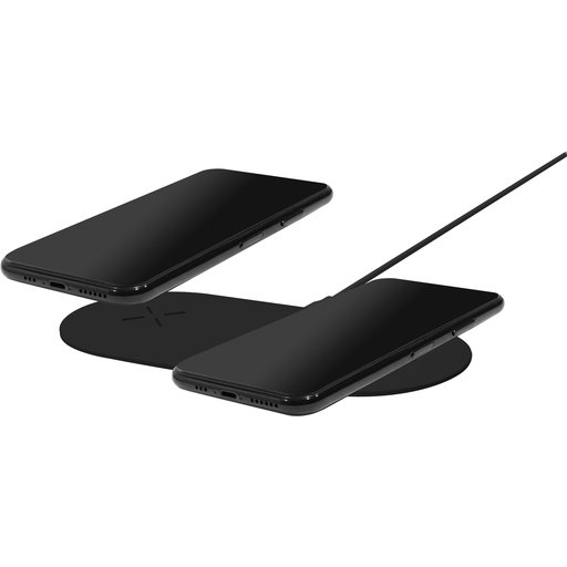 Dual Fast Wireless Charging Pad Black
