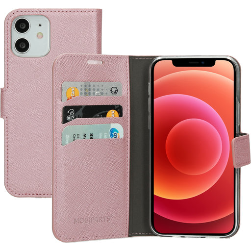 Saffiano Wallet Case Apple iPhone 12/12 Pro Pink