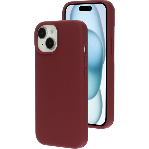 Silicone Cover Apple iPhone 15 Plum Red