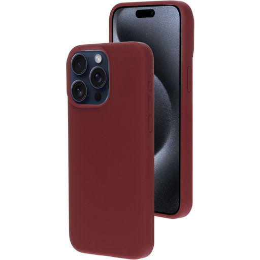 Silicone Cover Apple iPhone 15 Pro Max Plum Red
