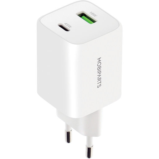 GaN Wall Charger USB-C/USB-A PD 3.0/QC 45W White