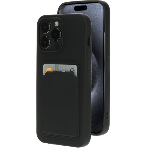 Classic TPU Case with Cardholder Apple iPhone 15 Pro Max Matt Black