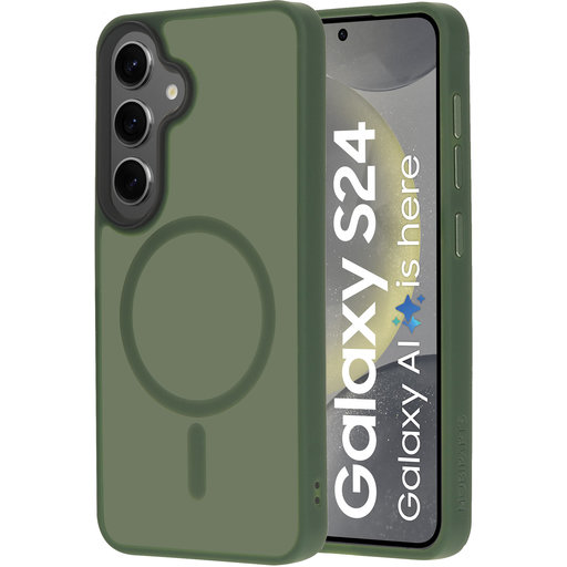 Hardcover Samsung Galaxy S24 Satin Green (Magsafe Compatible)