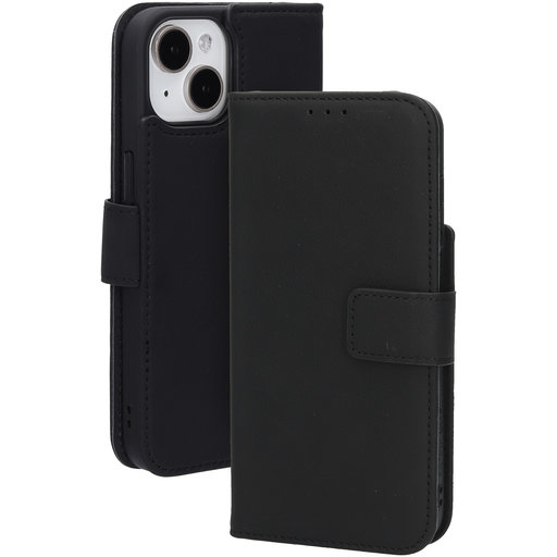 Leather Wallet Case Apple iPhone 15/14/13 Black (MagSafe Compatible)