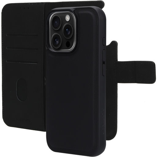 Leather 2 in 1 Wallet Case Apple iPhone 16 Pro Black