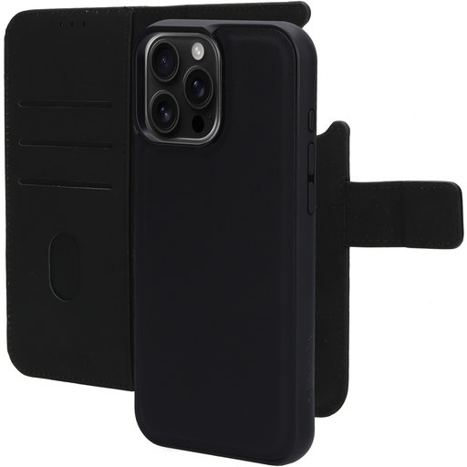 Leather 2 in 1 Wallet Case Apple iPhone 16 Pro Max Black
