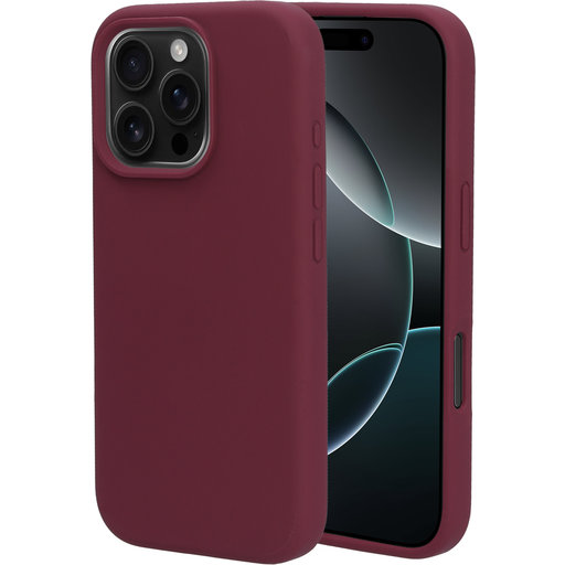 Silicone Cover Apple iPhone 16 Pro Plum Red