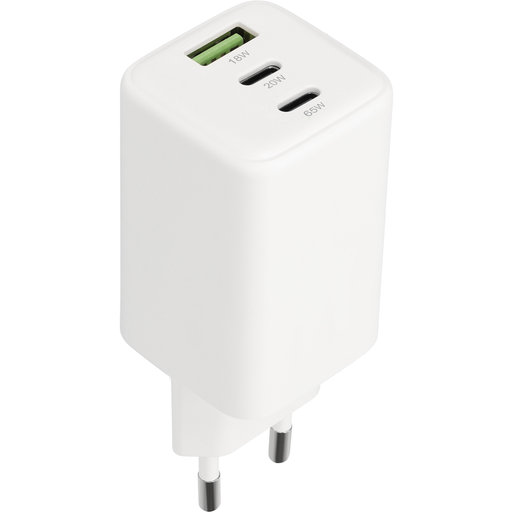 GaN Wall Charger USB-Cx2/USB-A PD 3.0/QC 65W White V2