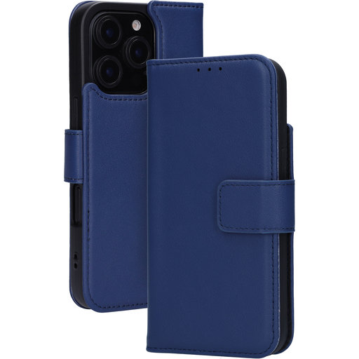 Leather Wallet Case Apple iPhone 16 Pro Blue (MagSafe Compatible)