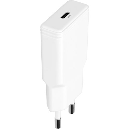 GaN Wall Charger USB-C 20W Flat White (with PD)