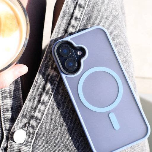 Hardcover Apple iPhone 16e Satin Light Blue(Magsafe Compatible)