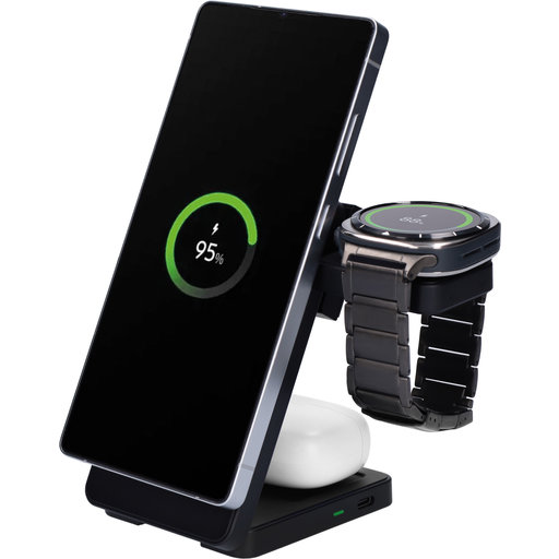 Foldable Wireless 3 in 1 Charger 15W for Samsung Galaxy Watch