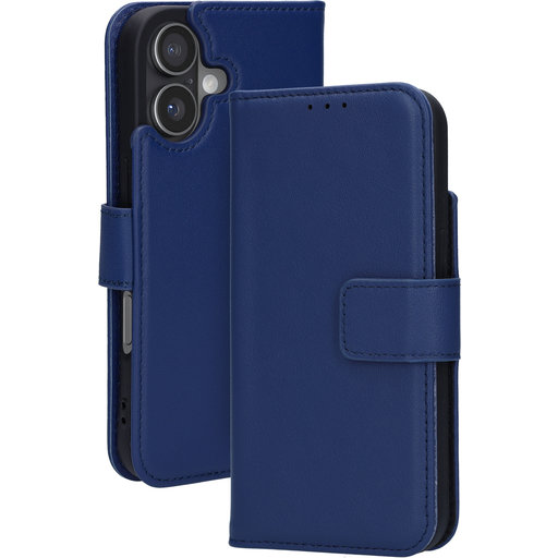 Leather Wallet Case Apple iPhone 17 Blue (MagSafe Compatible)