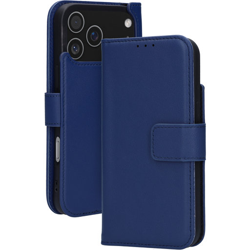 Leather Wallet Case Apple iPhone 17 Pro Max Blue (MagSafe Compatible)