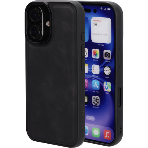 Classic  Backcover Apple iPhone 16 Graphite Black (MagSafe Compatible)