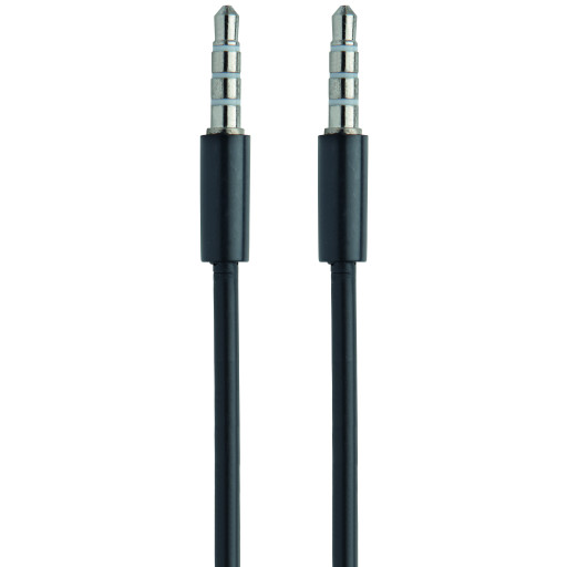 AUX Cable 3.5 mm to 3.5 mm Black (1 meter)