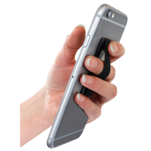 Smartphone & Tablet Elastic Grip Handle Black
