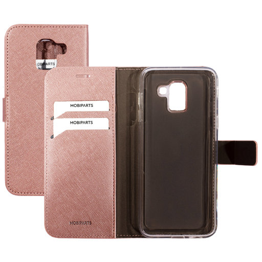 Saffiano Wallet Case Samsung Galaxy J6 (2018) Pink