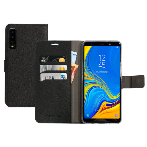 Saffiano Wallet Case Samsung Galaxy A7 (2018) Black