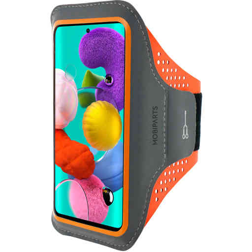Mobiparts Comfort Fit Sport Armband Samsung Galaxy A51 (2020) Neon Orange