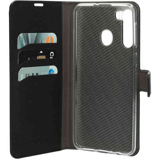 Mobiparts Saffiano Wallet Case Samsung Galaxy A21 (2020) Black