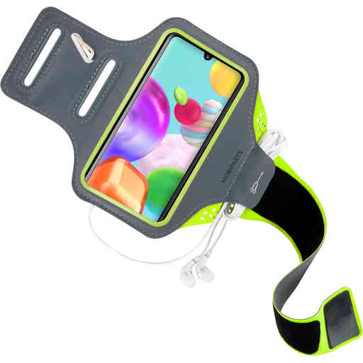 Mobiparts Comfort Fit Sport Armband Samsung Galaxy A41 (2020) Neon Green