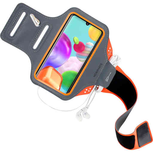 Mobiparts Comfort Fit Sport Armband Samsung Galaxy A41 (2020) Neon Orange