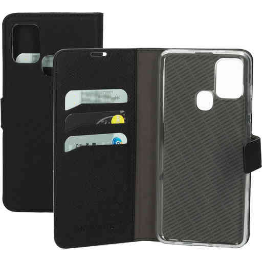 Mobiparts Saffiano Wallet Case Samsung Galaxy A21s (2020) Black