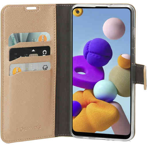 Mobiparts Saffiano Wallet Case Samsung Galaxy A21s (2020) Copper
