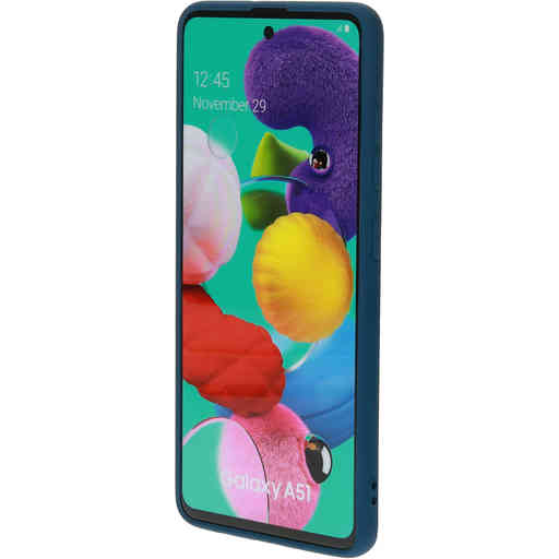 Mobiparts Silicone Cover Samsung Galaxy A51 (2020) Blueberry Blue