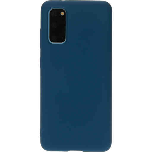 Mobiparts Silicone Cover Samsung Galaxy S20 4G/5G Blueberry Blue