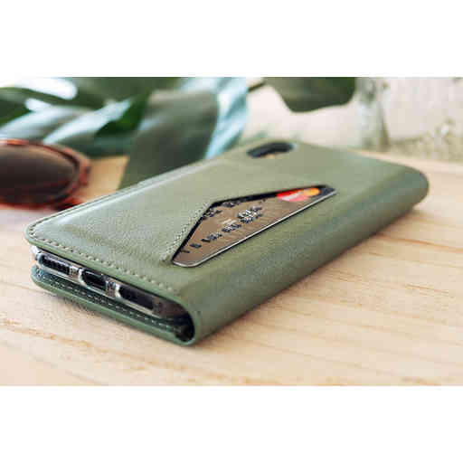 Mobiparts Classic Wallet Case Apple iPhone 12/12 Pro Stone Green