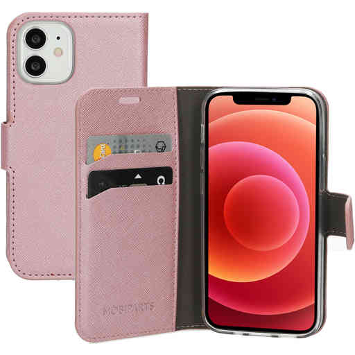 Mobiparts Saffiano Wallet Case Apple iPhone 12 Mini Pink
