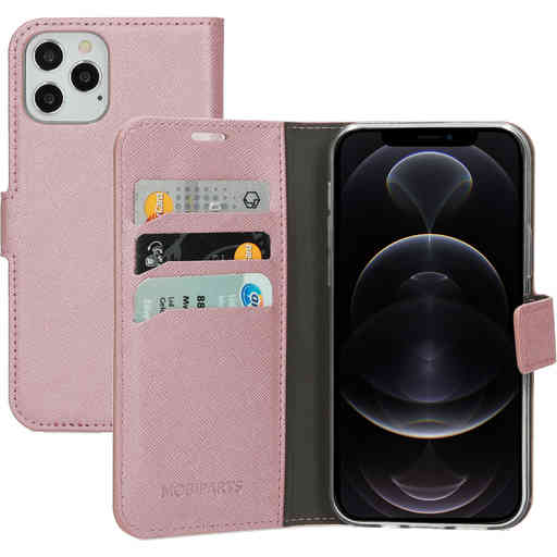 Mobiparts Saffiano Wallet Case Apple iPhone 12/12 Pro Pink