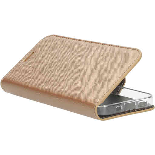 Mobiparts Saffiano Wallet Case Apple iPhone 12 Mini Copper