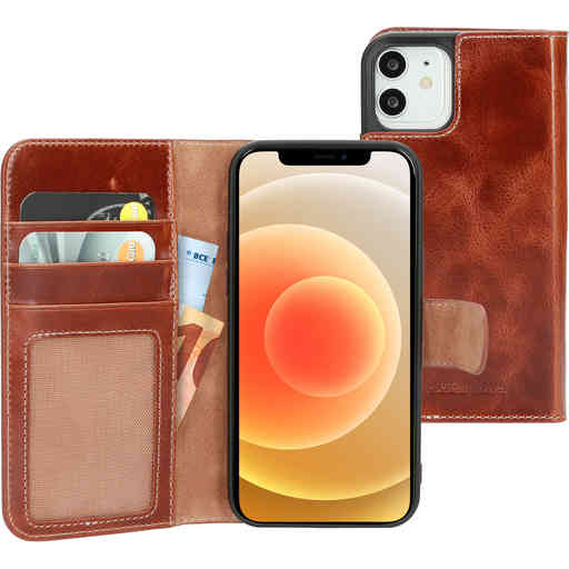 Mobiparts Excellent Wallet Case 2.0 Apple iPhone 12/12 Pro Oaked Cognac