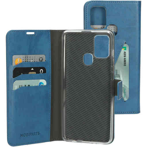Mobiparts Classic Wallet Case Samsung Galaxy A21s (2020) Steel Blue