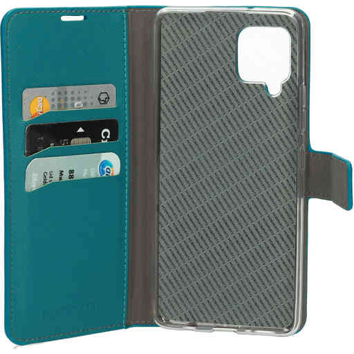 Mobiparts Saffiano Wallet Case Samsung Galaxy A42 (2020) Turquoise