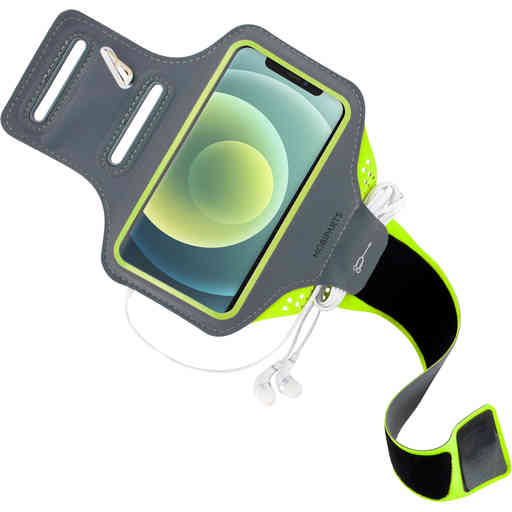 Mobiparts Comfort Fit Sport Armband Apple iPhone 12 Mini Neon Green
