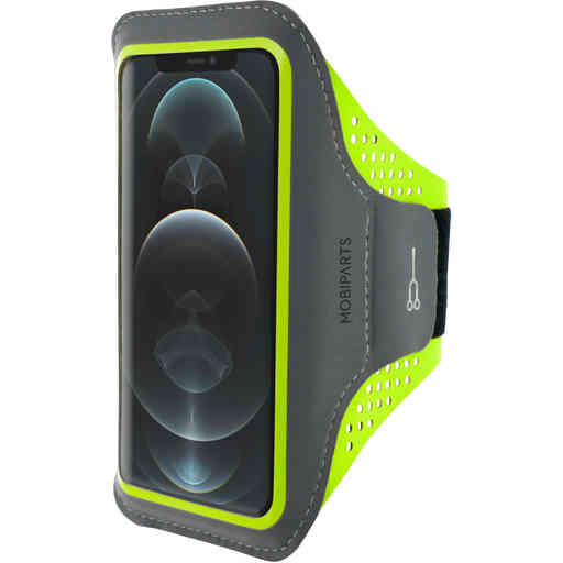 Mobiparts Comfort Fit Sport Armband Apple iPhone 12 Pro Max Neon Green
