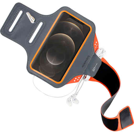 Mobiparts Comfort Fit Sport Armband Apple iPhone 12 Pro Max Neon Orange