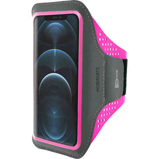 Mobiparts Comfort Fit Sport Armband Apple iPhone 12 Pro Max Neon Pink