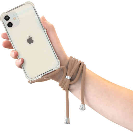 Mobiparts Lanyard Case Apple iPhone 12/12 Pro Nude Cord