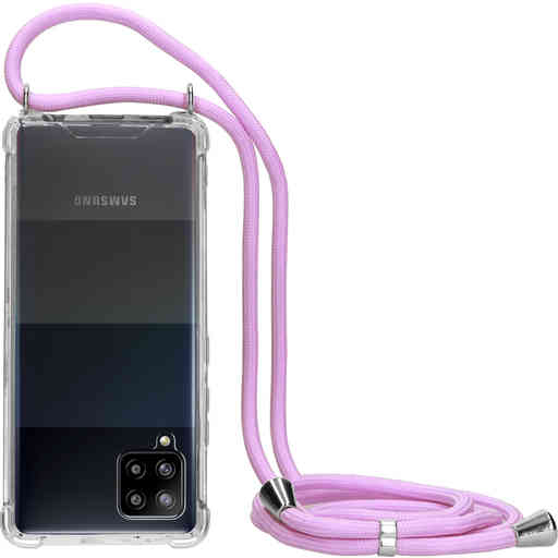 Mobiparts Lanyard Case Samsung Galaxy A42 (2020) Violet Cord