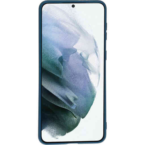 Mobiparts Silicone Cover Samsung Galaxy S21 Plus Blueberry Blue