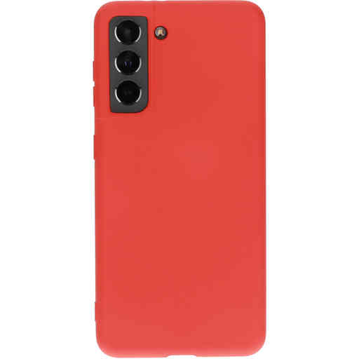 Mobiparts Silicone Cover Samsung Galaxy S21 Scarlet Red