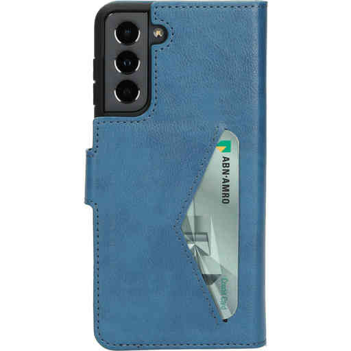 Mobiparts Classic Wallet Case Samsung Galaxy S21 Steel Blue