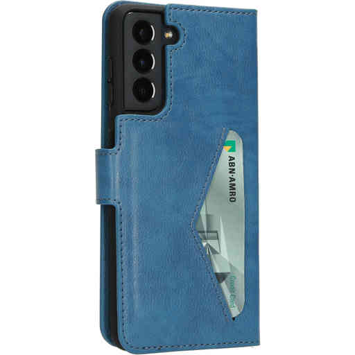 Mobiparts Classic Wallet Case Samsung Galaxy S21 Steel Blue