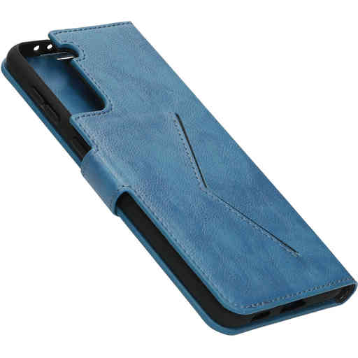Mobiparts Classic Wallet Case Samsung Galaxy S21 Plus Steel Blue