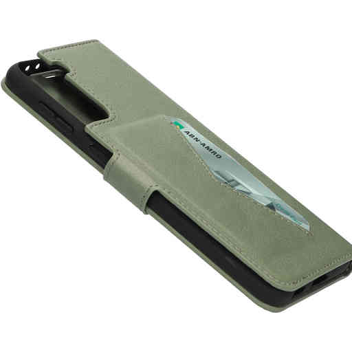 Mobiparts Classic Wallet Case Samsung Galaxy S21 Plus Stone Green